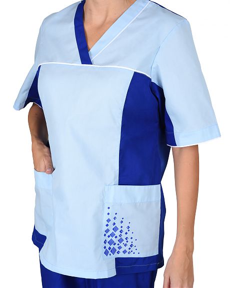 Костюм "ИРИНА" женский светло-синий с голубым