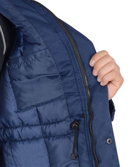 Костюм зимний "Профессионал" куртка, п/к, т.синий/серый