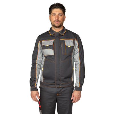 Костюм мужской "Бренд 1 2020" тёмно-серый/светло-серый (куртка и брюки)