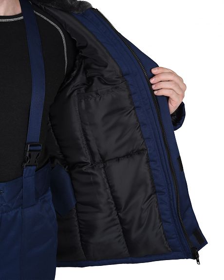 Костюм зимний "Рост-Арктика": куртка, брюки, т.синий/васильковый, тк.смесовая