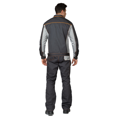 Костюм мужской "Бренд 2 2020" тёмно-серый/светло-серый (куртка и полукомбинезон)