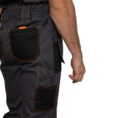 Полукомбинезон мужской "Бренд" серый/чёрный