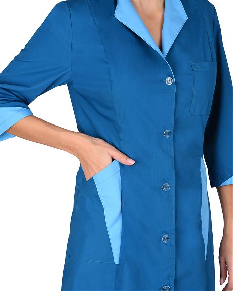 Халат "МАРЛЕН" женский морская волна с голубым (СТ)