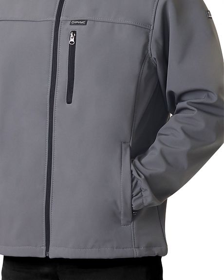 Куртка "Азов" с капюшоном серый софтшелл пл 350 г/кв.м (ЧЗ)