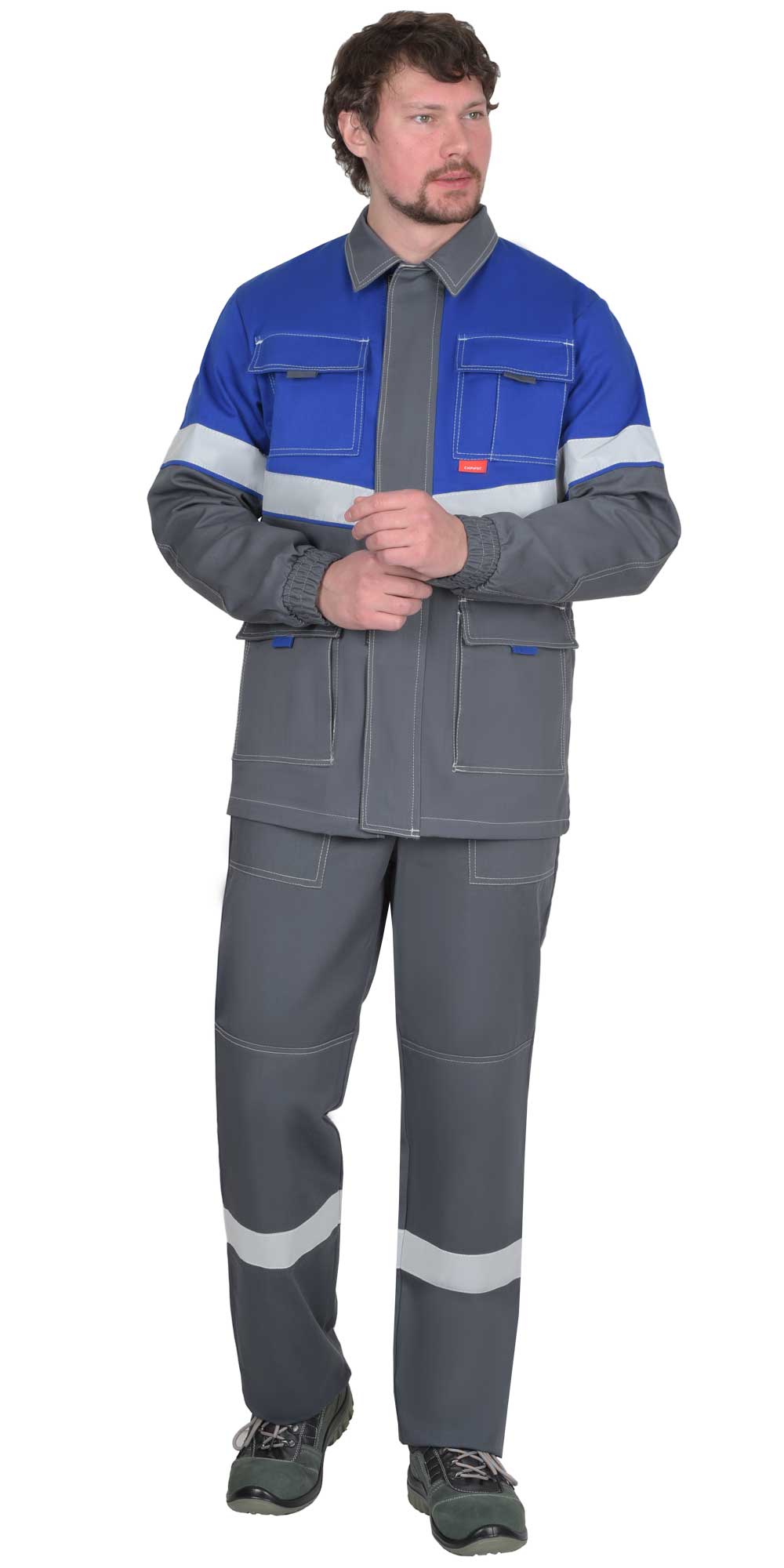 Костюм "СИРИУС-Самотлор" куртка, п/к серый с вас, 80% х/б, 20% п/э, антистатическая нить 250 г/кв.