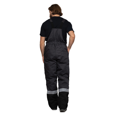 Костюм мужской утеплённый "Профессионал 2" тёмно-серый/чёрный (куртка и полукомбинезон)