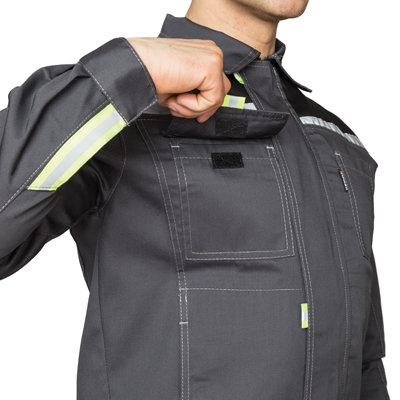 Костюм мужской "Профессионал 1" серый/чёрный (куртка и брюки)