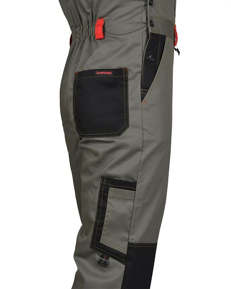 Костюм "СТАН" куртка (чз), п/к,оливковый с черным и красным