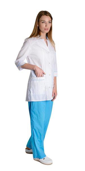 Костюм "Соната" женский, белый + голубой