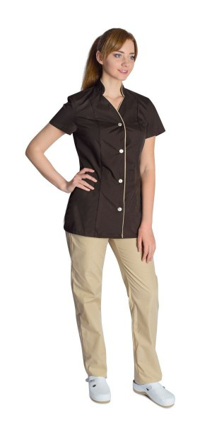 Блуза "Диана" медицинская женская, коричневый