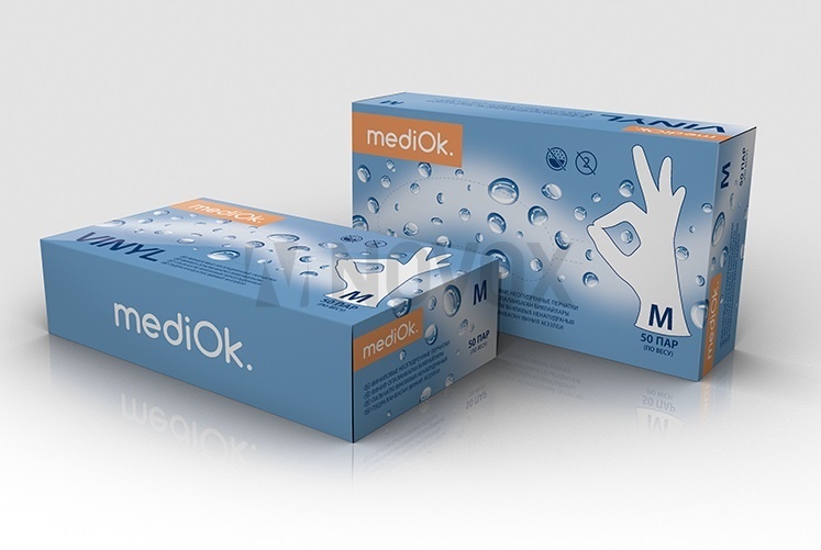 Перчатки MediOk™ одноразовые виниловые (50 пар)