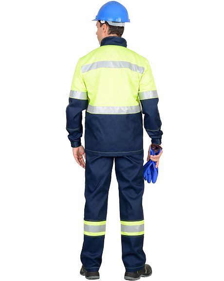 Костюм летний "Терминал" куртка, п/к, т.синий/лимонный