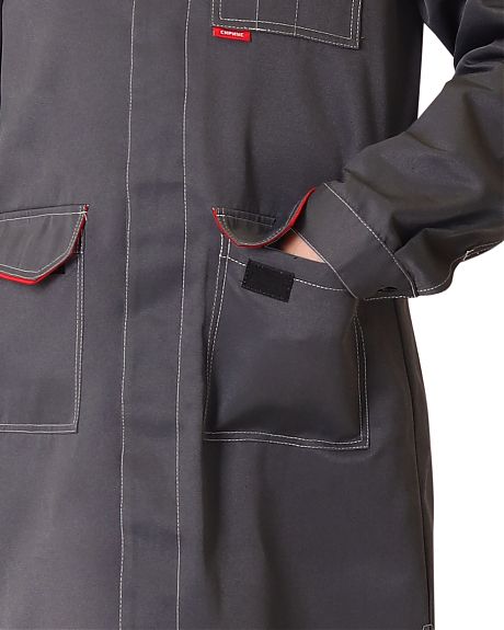 Халат "Флорида" мужской серый с красным