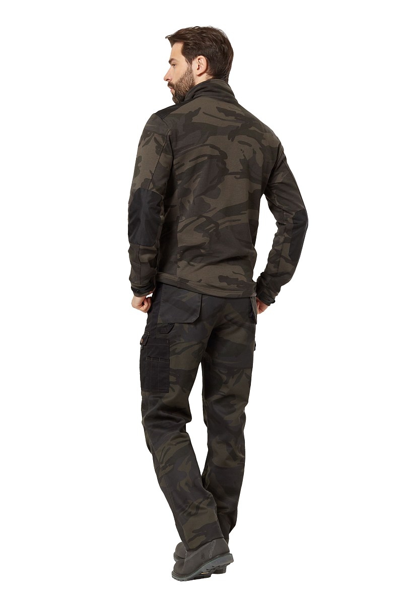 Куртка-толстовка мужская летняя/демисезонная "Axel" камуфляжная цвет хаки/черный
