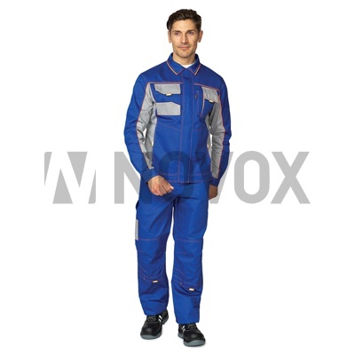 Костюм мужской "Бренд 1 2020" василёк/светло-серый (куртка и брюки)