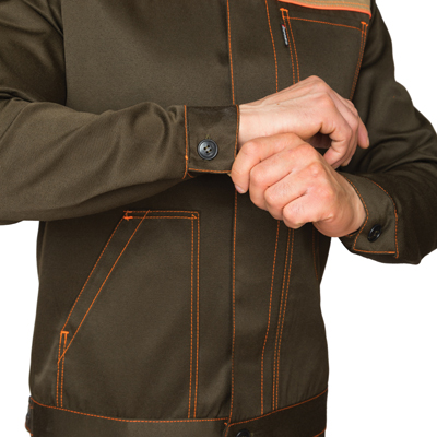 Костюм мужской "Молл" хаки/тёмно-бежевый (куртка и брюки)