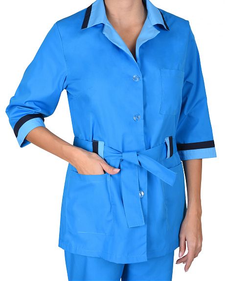 Костюм "ФЛОРА" женский тёмно-голубой (СТ)