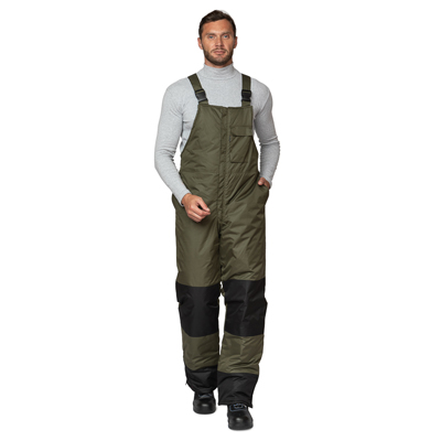 Костюм мужской утеплённый "Универсал-Т" хаки/чёрный со съёмной подстежкой