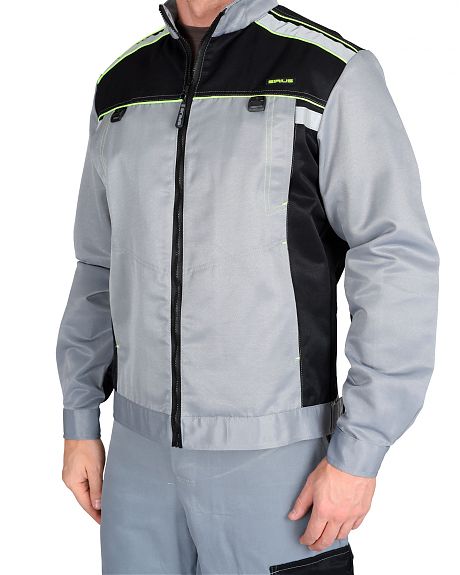 Костюм "ПРАКТИК" куртка, п/к св. серый с черным