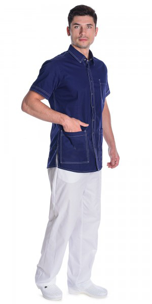 Блуза "Элит-спорт" медицинская мужская, синий
