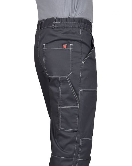 Костюм "Фаворит-Люкс" куртка кор. (чз), брюки, т.серый с серым