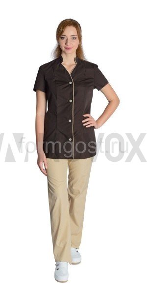 Блуза "Диана" медицинская женская, коричневый