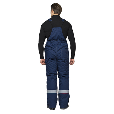 Костюм мужской утеплённый "Профессионал 2" тёмно-синий/красный (куртка и полукомбинезон)