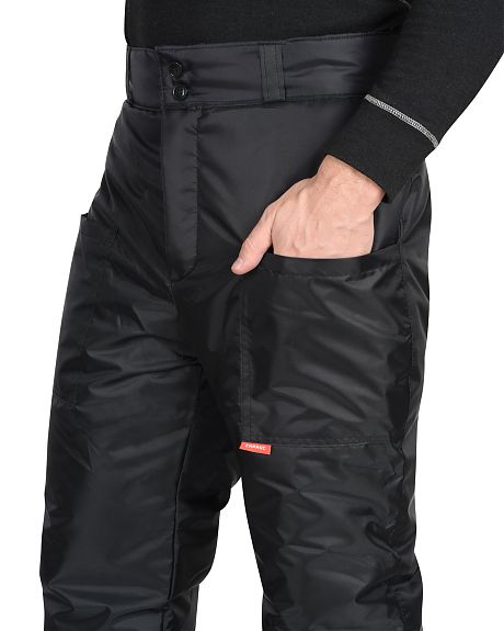 Брюки зимние "Спецмонтаж", цв. черный, тк. ПЭ