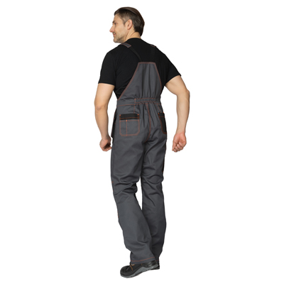 Костюм мужской "Бренд 2 2020" тёмно-серый/тёмно-серый/чёрный (куртка и полукомбинезон)