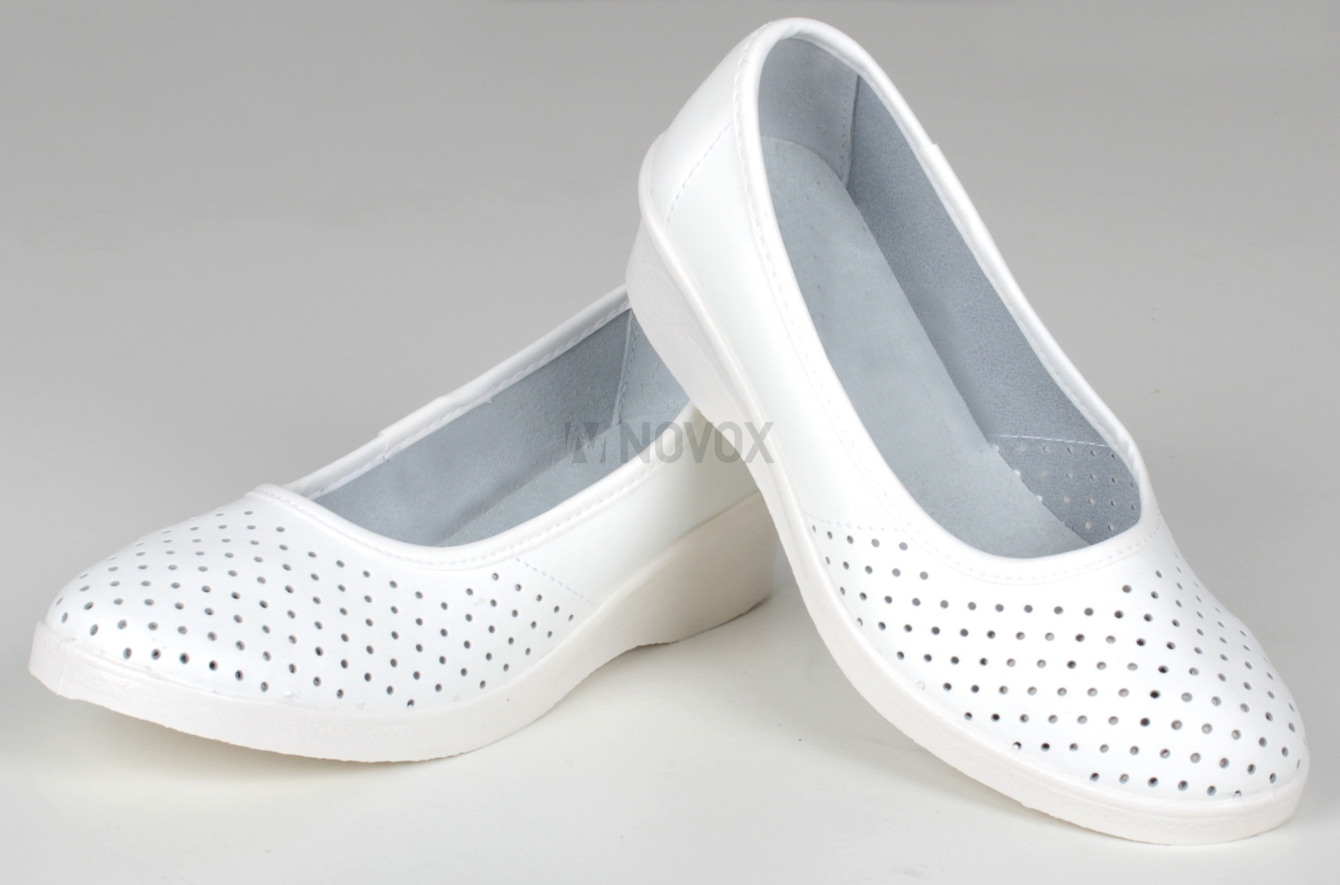 Туфли женские нат. кожа Эмануэла ПВХ ALMI (арт. 6813-00101) белые