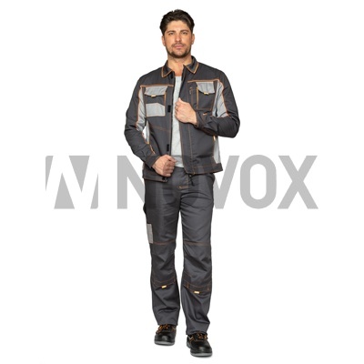 Костюм мужской "Бренд 1 2020" тёмно-серый/светло-серый (куртка и брюки)