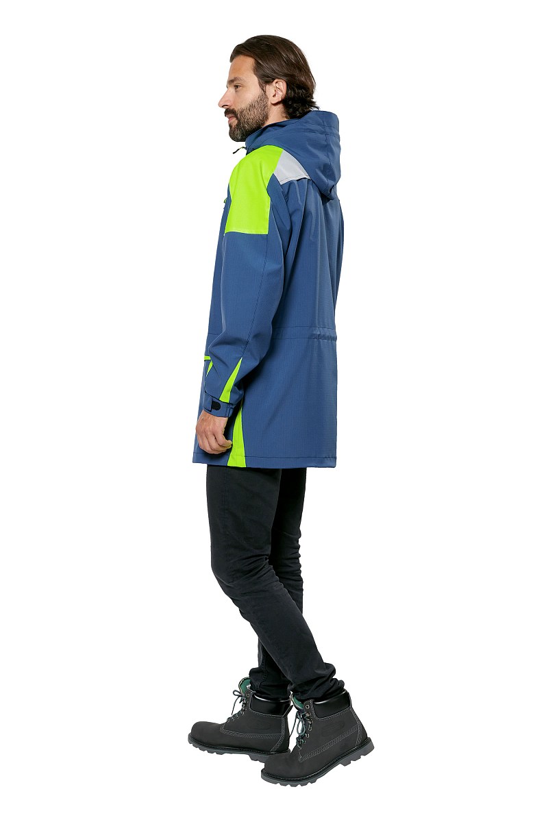 Куртка-ветровка мужская летняя/демисезонная "Тизер" цвет темно-синий/светло-серый/неон