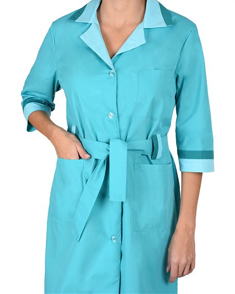 Халат "ФЛОРА" женский светло-бирюзовый (СТ)