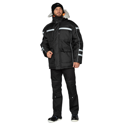 Куртка мужская утеплённая "Аляска Ультра" чёрная