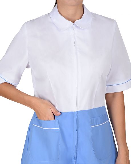 Костюм "СТЕФАНИ" женский белый с голубым (СТ)