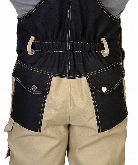 Костюм "Вест-Ворк" куртка кор. (чз), п/к песочный с черным пл. 275 г/кв.м