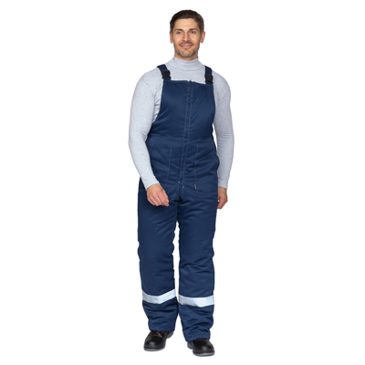 Костюм мужской утеплённый "Пантеон 2" тёмно-синий/красный (куртка и полукомбинезон)