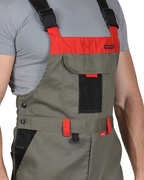 Полукомбинезон "СТАН", оливковый с черным и красным