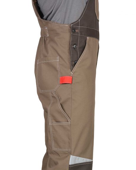 Костюм "Фаворит-Мега" куртка (чз), п/к,  св.корич. с корич. и красн., СОП тк.Rodos