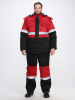 Костюм зимний "Нордхард-2" СОП (тк.Смесовая,250) п/к, черный/красный
