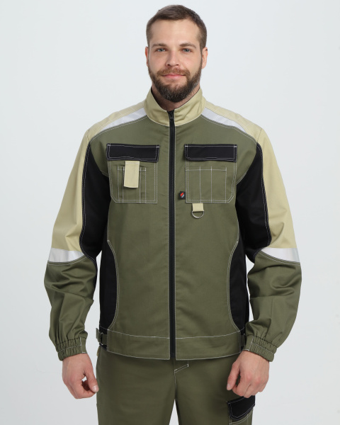 Костюм Формула-2 CH МВО (тк.Смесовая,240) п/к, хаки/черный/бежевый