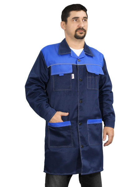 Халат мужской "Нова" цв. син/вас