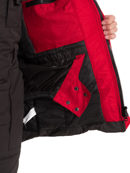 Костюм зимний «НордМен», куртка, п/к, красный/чёрный