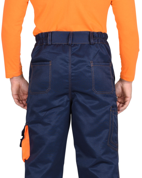 Брюки "CROWN" цв. т.синие с оранжевым