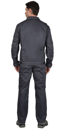 Костюм "Фаворит-Люкс" куртка кор. (чз), п/к, т.серый с серым