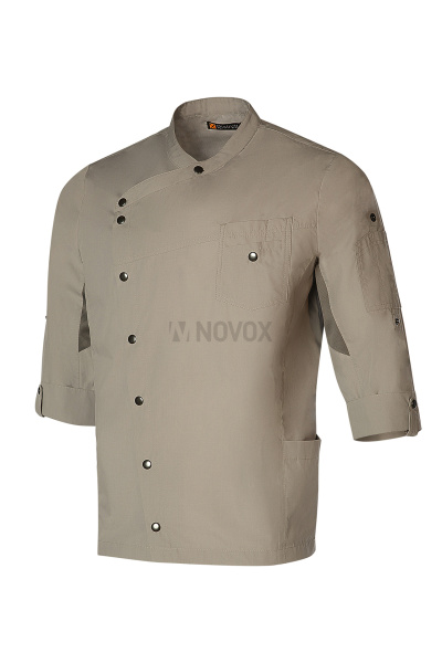 Китель поварской РИСТРЕТТО ШЕФ Лайт мужской св.серый