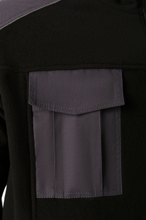 Толстовка Статус (STATUS) комбинированная графит/черная