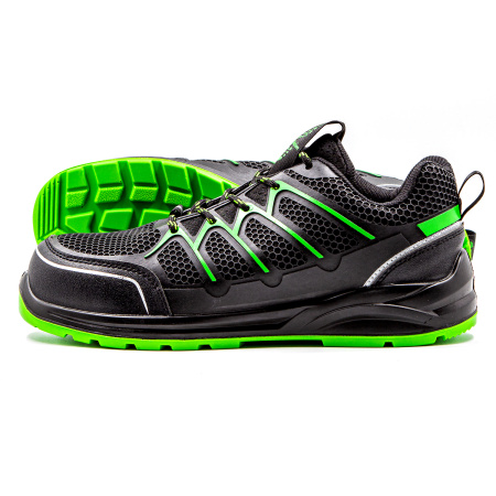 Кроссовки рабочие, КП, КС, ПУ/ТПУ, черный/зеленый (арт. 5232ККС)