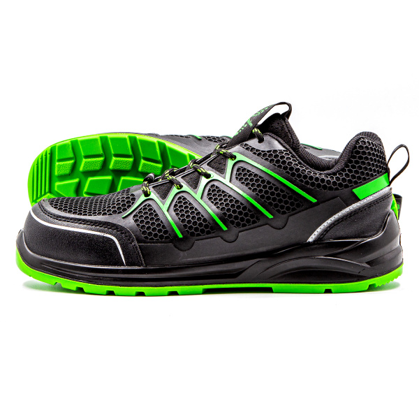 Кроссовки рабочие, КП, КС, ПУ/ТПУ, черный/зеленый (арт. 5232ККС)