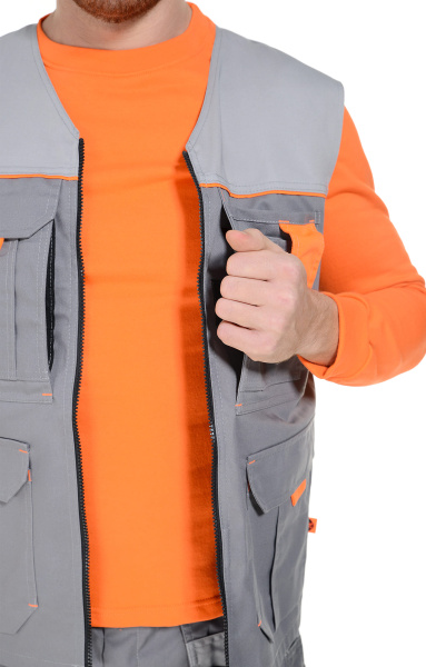 Жилет "Профессионал" темно-серый светло-серый